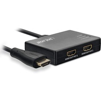 InLine InLine® HDMI Splitter/Verteiler, 2-fach, 4K/60Hz, mit integriertem Kabel