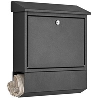 Heibi Briefkasten graphitgrau inkl. Zeitungsfach