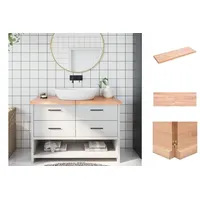 VidaXL Waschtischplatte Hellbraun 120x40x(2-4) cm Massivholz Behandelt
