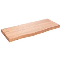 VidaXL Waschtischplatte Hellbraun 100x40x(2-6) cm Massivholz Behandelt