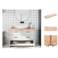 VidaXL Waschtischplatte Hellbraun 120x40x(2-6) cm Massivholz Behandelt