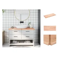 VidaXL Waschtischplatte Hellbraun 120x50x(2-4) cm Massivholz Behandelt