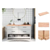 VidaXL Waschtischplatte Hellbraun 140x60x(2-6) cm Massivholz Behandelt