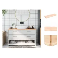 VidaXL Waschtischplatte 140x50x(2-4) cm Massivholz Unbehandelt