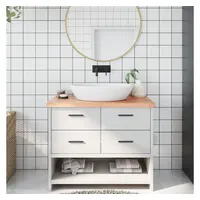 VidaXL Waschtischplatte Hellbraun 100x40x(2-4) cm Massivholz Behandelt
