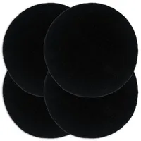 VidaXL Tischsets 4 Stk. Schwarz 38 cm Rund Baumwolle