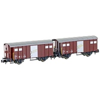 HOBBYTRAIN H24251 N 2er-Set gedeckte Güterwagen K3 SBB
