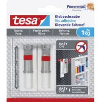 Tesa 77775 Klebeschraube verstellbar Weiß Inhalt: 2St.