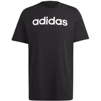 Adidas Essentials Single Jersey Linear Embroidered Logo T-Shirt Black