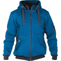 DASSY Sweatshirt-Jacke, azurblau/anthrazitgrau - L