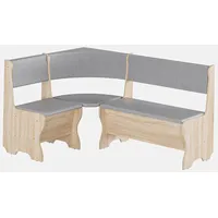 RODNIK Eckbank "Malta" Truhenbank, Holzoptik Sonoma Eiche, Kunstleder