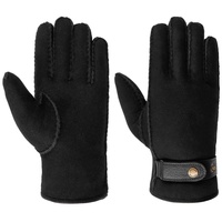 Stetson Lederhandschuhe für Herren mit Druckknopfverschluss - Herbst/Winter Schwarz
