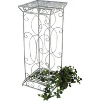 DanDiBo Ambiente DanDiBo Blumenhocker Metall Weiß Eckig 77 cm