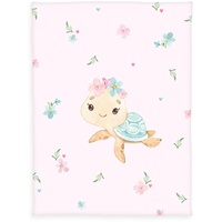 Herding 1440260014 - babybest® Baby-Kuscheldecke Little Turtle, Decke, Microfaserflausch,