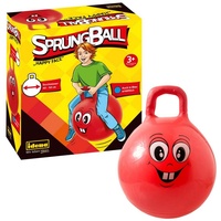 IDENA 40093 - Sprungball Happy Face in rot, Durchmesser