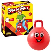 IDENA Sprungball rot, Happy Face, - 45-50cm