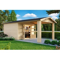 Karibu Gartenhaus Theres 3 Inkl. 2,6m 1 Dachausbauelement -