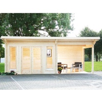 Wolff Finnhaus Pultdachhaus Trondheim 70-A XL mit Lounge links