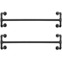 Songmics Wandgarderobe HSR64BK-02 Schwarz