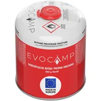 Evocamp 24x Propan Butan Gaskartuschen 450g, Schraubkartusche Eurogewinde 7/16",