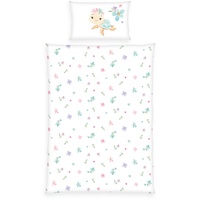 Herding 2685360063 - babybest® Flanell-Bettwäsche, Little Turtle, Baumwolle, 40x60/100x135