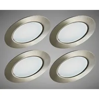 Trango 4er Set G4E-042 LED Möbel Einbaustrahler 12Volt AC/DC