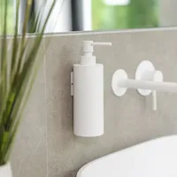 Herzbach LIVING Seifenspender 23.811000.1.07 für 200ml, Wandmontage, weiß matt