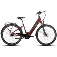 Saxonette Deluxe Sport E-Bike bordeaux - 45 cm Rahmenhöhe: