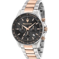 Maserati Chronograph Edelstahl, Aluminium bicolor, schwarz Herren