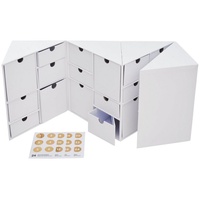 Rico Design Schubladenschränkchen 24 Schubladen, weiß 24 x 32