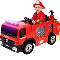 ACTIONBIKES MOTORS Kinder-Elektro-Feuerwehrauto SX1818, Spritze, Sirene, Blaulicht, 70 Watt,