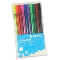 Donau Elektronik DONAU Fineliner farbsortiert 0,4 mm, 10 St.