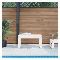 VidaXL Gartenbank Weiß 80x38x45 cm Massivholz Kiefer