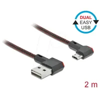 DeLock USB-Kabel USB 2.0 USB-A Stecker, USB-Micro-B Stecker 2.00m