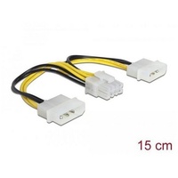 DeLock Stromadapter 8-Pin EPS auf 2x 4-Pin, 15cm (83410)
