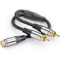 Sonero Sonero® 2x Cinch auf Cinch Subwoofer Adapter Kabel