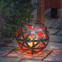 Esotec 18cm LED Metall Solarkugel Solar Garten Kugel Solarleuchte