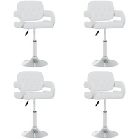 VidaXL Esszimmerstühle 4 Stk. Drehbar Weiß Kunstleder