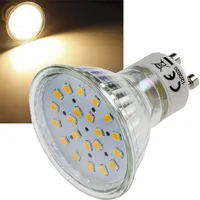 ChiliTec LED Strahler GU10 H40 SMD" 120°, 3000k, warmweiß