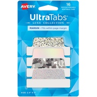 Avery Zweckform Art. 74179 Haftstreifen transparent/silber (16 Haftnotizen, 63,5x25,4mm,