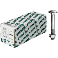 E-NORMpro Flachrundschraube DIN 603 Mu galZn M8x160 hp -