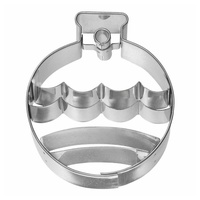 RBV Birkmann Birkmann Ausstechform Christbaumkugel, 6,5 cm, Kunststoff, Grau,