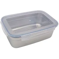 Buri Edelstahl Frischhaltedose 550ml Vorratsdose Brotdose Lunchbox Klickverschluss
