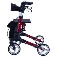 Antar AT51006R Aluminium Faltbar Rollator, rot, 8000 g