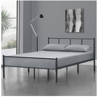 [en.casa] Metallbett Laos 140x200 cm Dunkelgrau