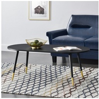 [en.casa] Couchtisch Fontana 47x120x60 cm Eichenoptik Schwarz
