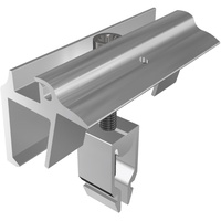 Sl rack Endklemme Vario mit Erdung, schwarz eloxiert