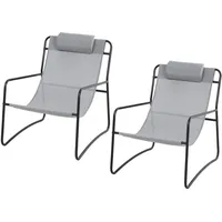 Svita Sveio 2er Set Outdoor Relaxsessel Gartenstuhl mit Kissen