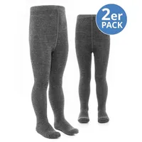 LaLoona Strumpfhose 2er Pack - Dunkelgrau - Gr. 62/68