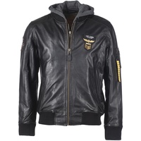 Top Gun Lederjacke - schwarz, - S